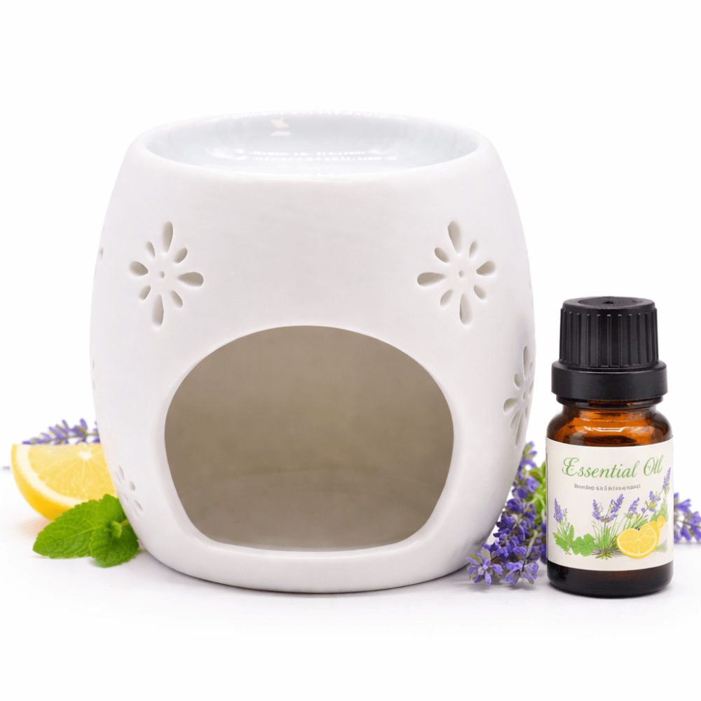 Suport Aromaterapie din Ceramica cu Inger – Lumina Calda si Armonie [8]