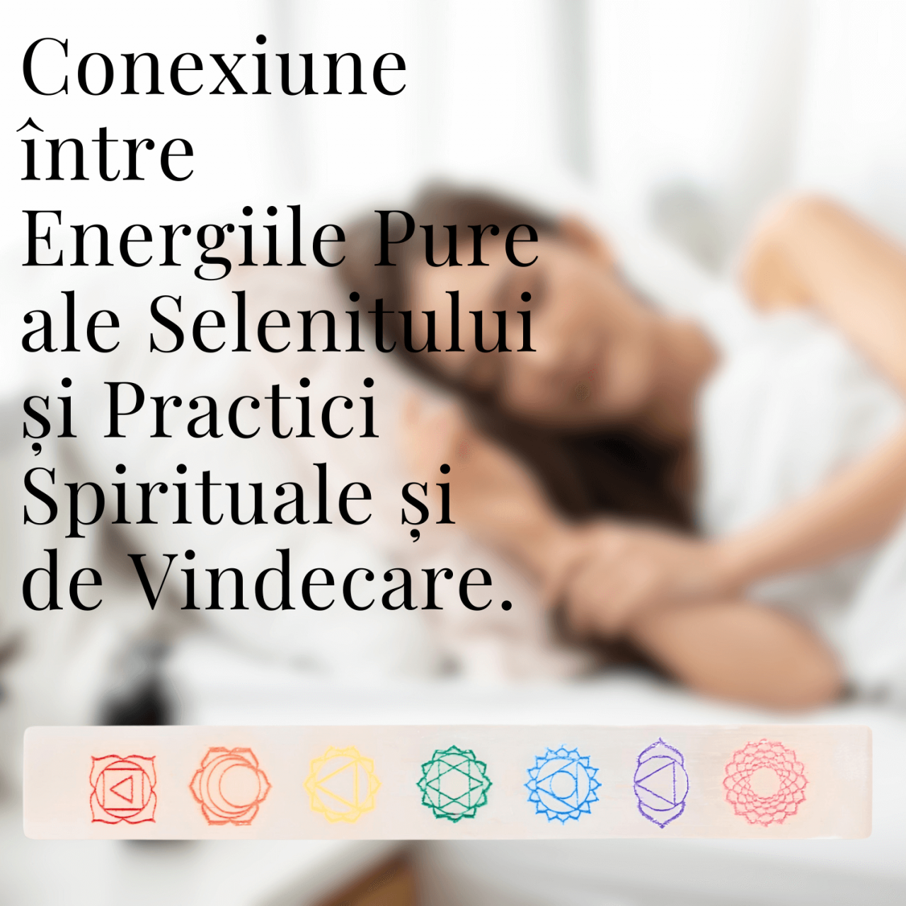 Bagheta de Selenit cu Semnele Chakrelor Color - Incarcare si Curatare Cristale [8]