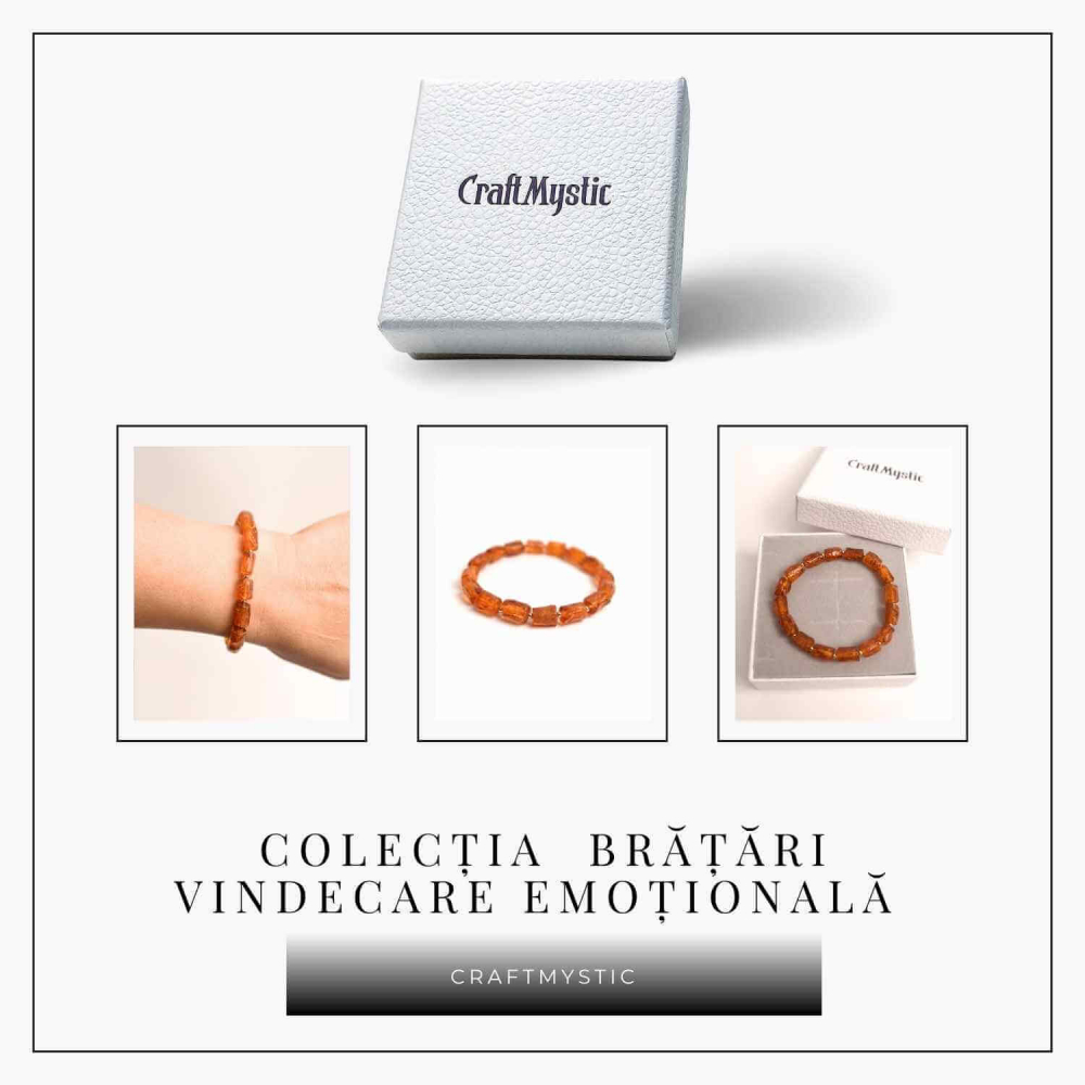 Bratara cu margele ovale 13mm de chihlimbar – Protectie si energie [6]