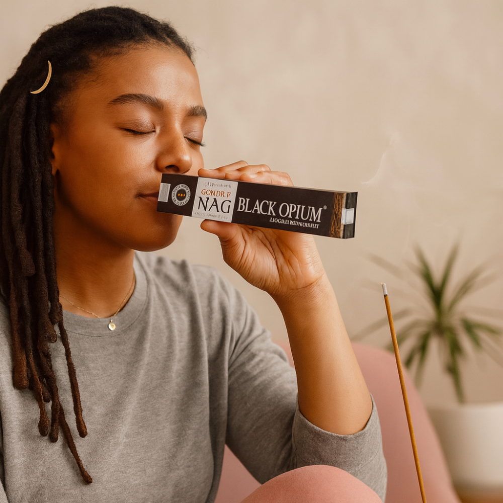 Betisoare Parfumate Golden Nag Black Opium – Aroma Misterului si Transformarii Interioare [2]
