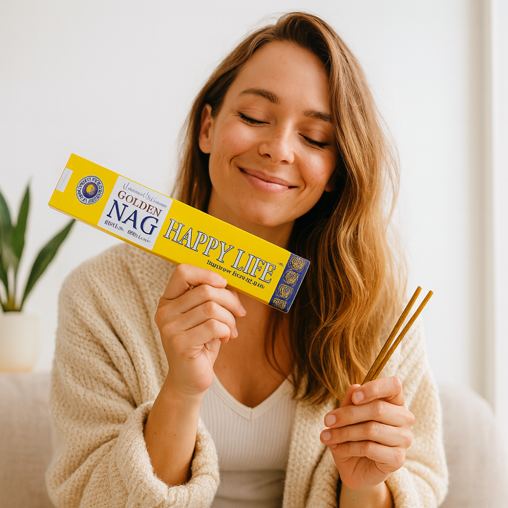 Betisoare Parfumate Golden Nag Happy Life – Aromonie Pozitiva, Energie Vesela si Stare de Bine [2]