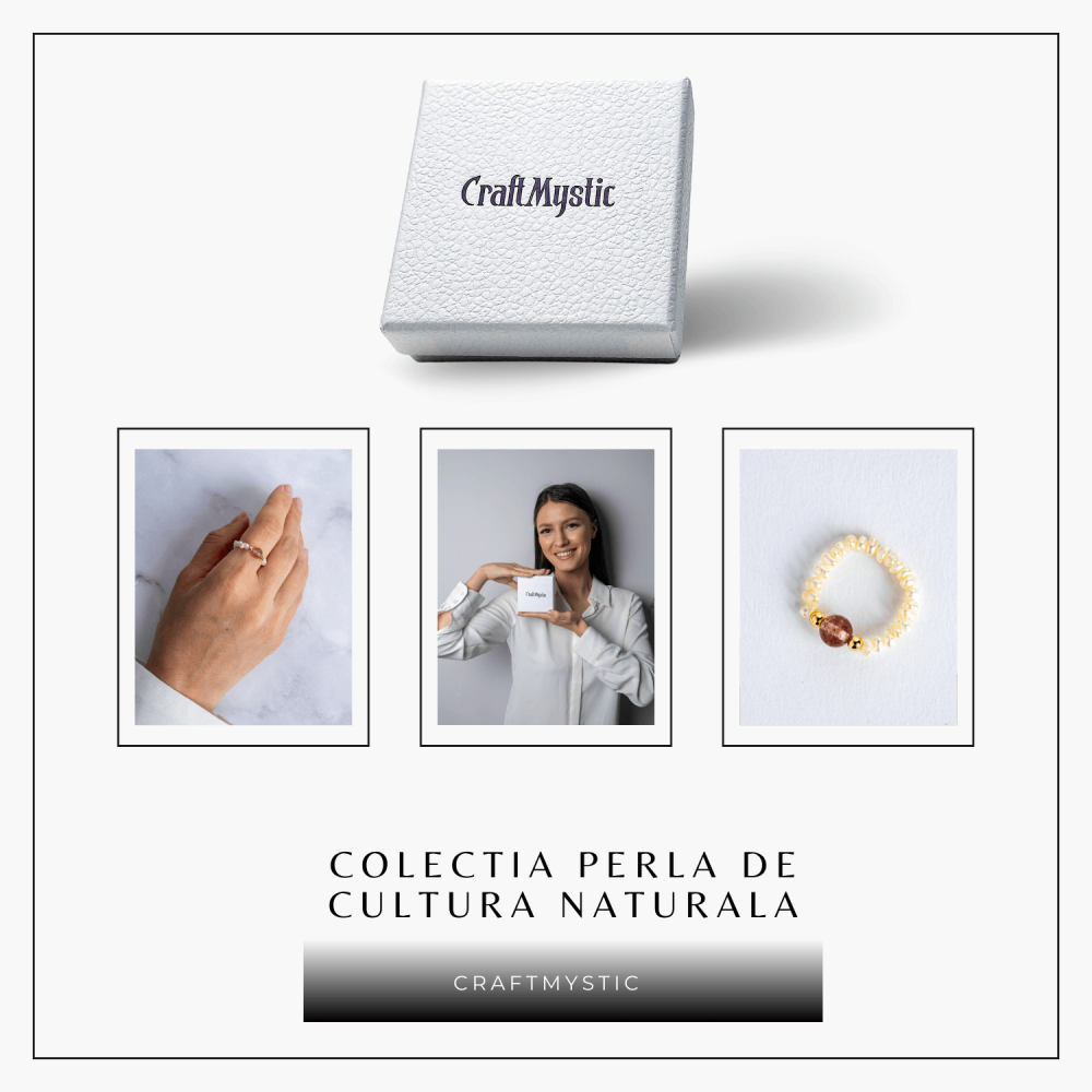 Inel cu sens – Cristal capsuna si perle pentru armonie emotionala [8]