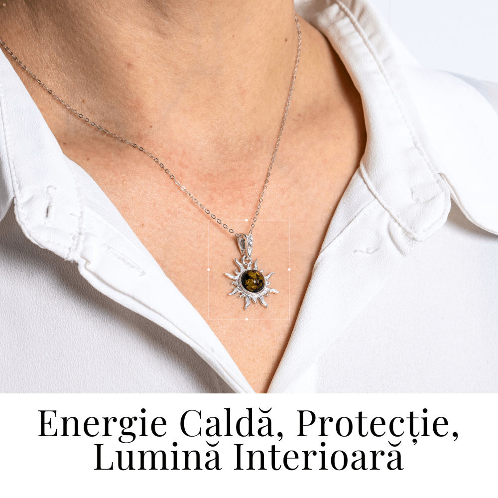 Puterea soarelui – Colier solar din argint 925 cu chihlimbar natural [2]