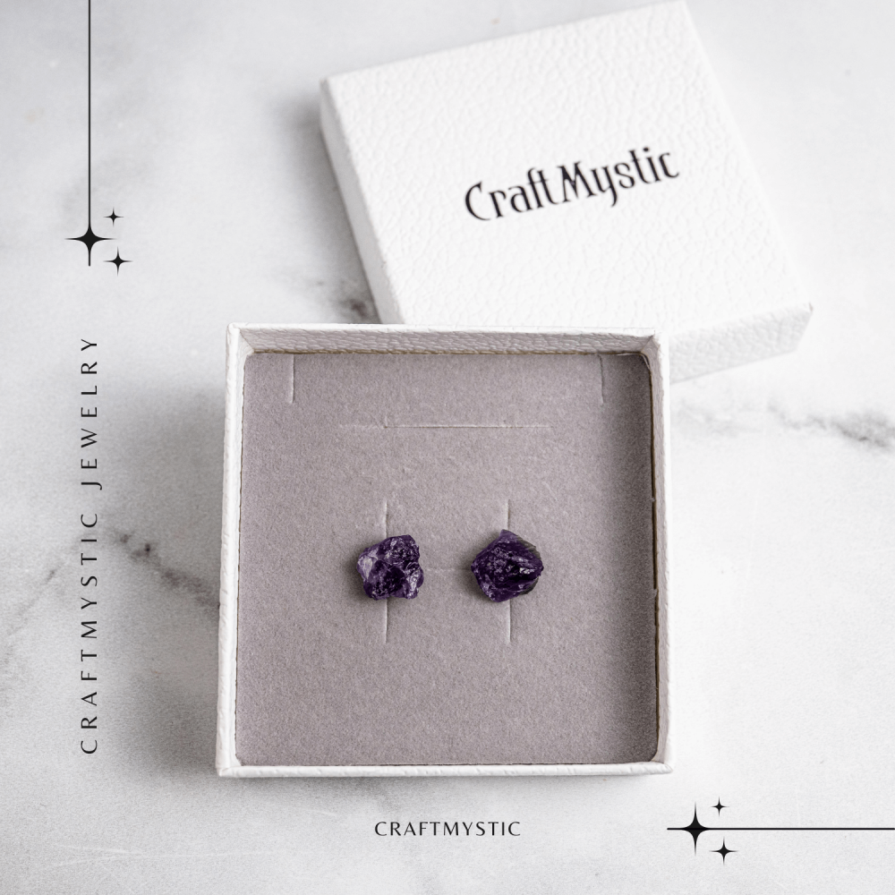 Bijuterie pentru Liniste Interioara – Cercei cu Cristal Ametist [8]