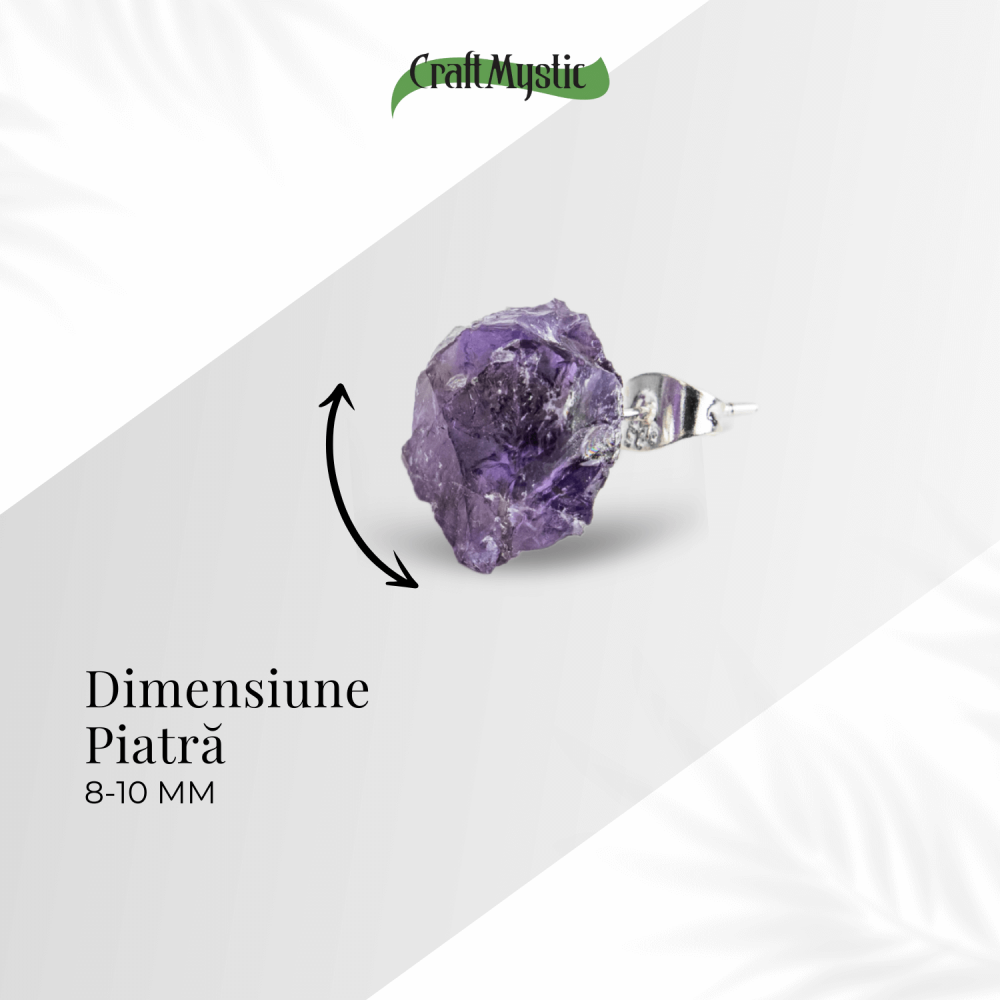 Bijuterie pentru Liniste Interioara – Cercei cu Cristal Ametist [4]