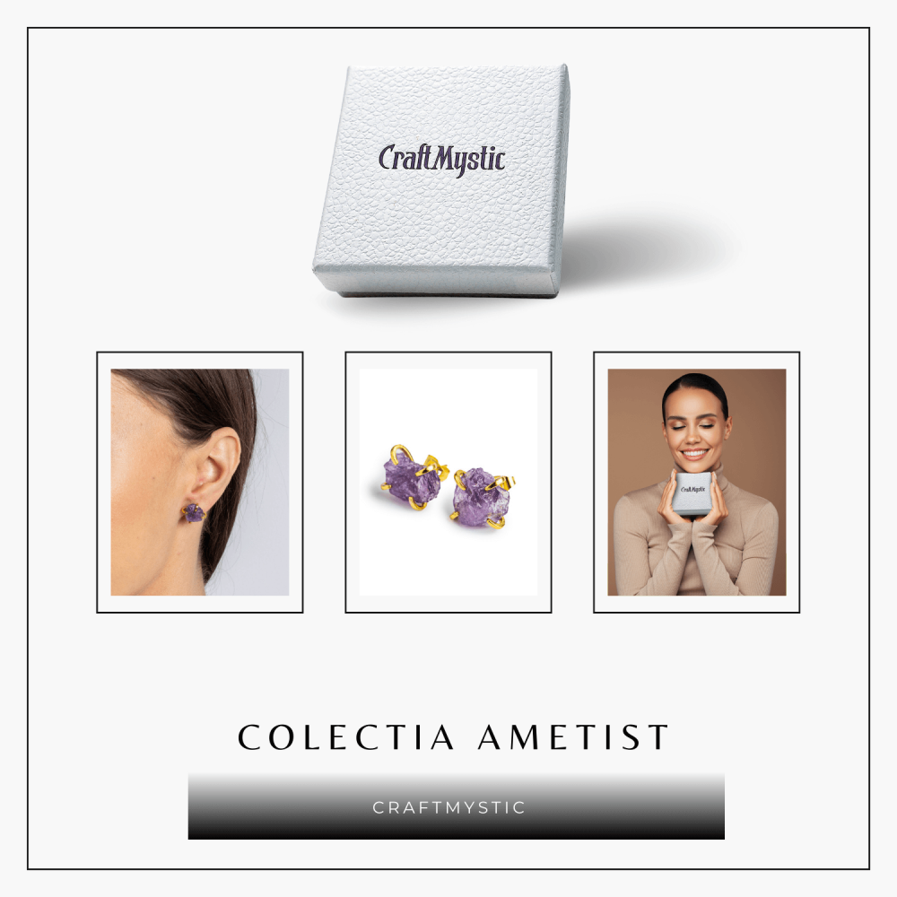 Puterea Linistii – Cercei cu Ametist si Inchidere cu Tija [8]