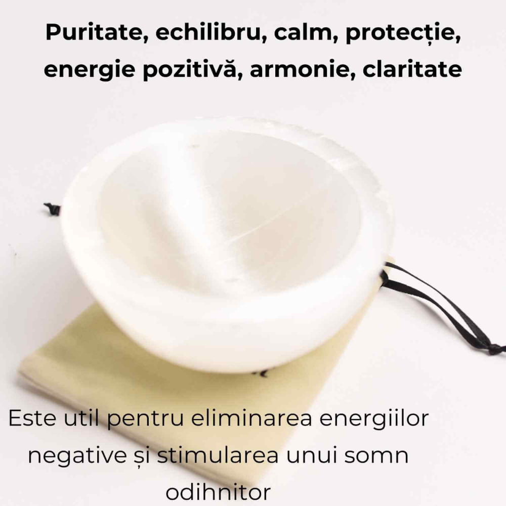 Bol de Selenit pentru Echilibru Energetic – Curatare, Calm si Armonie [6]