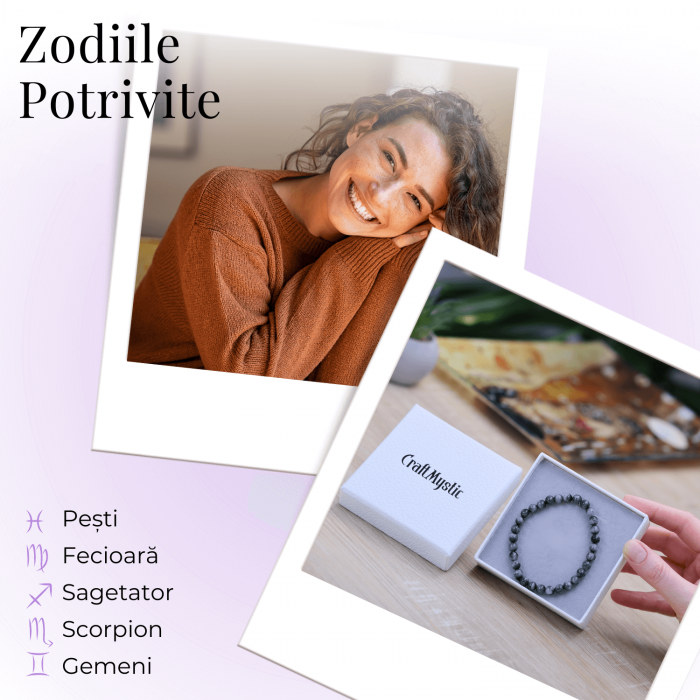 Bratara Elastica cu Margele 6mm din Ochi de Pisica Semipretios Natural [4]