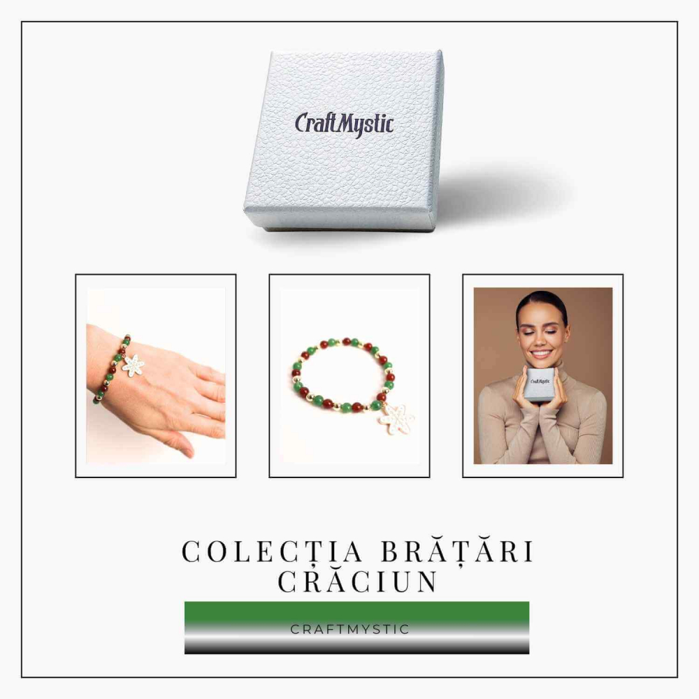 Bratara Agat rosu si aventurin verde 4mm cu accesoriu mixt - echilibru si noroc [6]