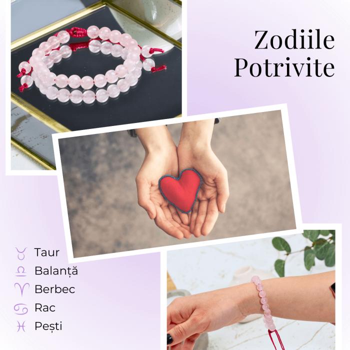 Bratara Simpla Reglabila din Cuart Roz Natural – Armonie Pura [3]