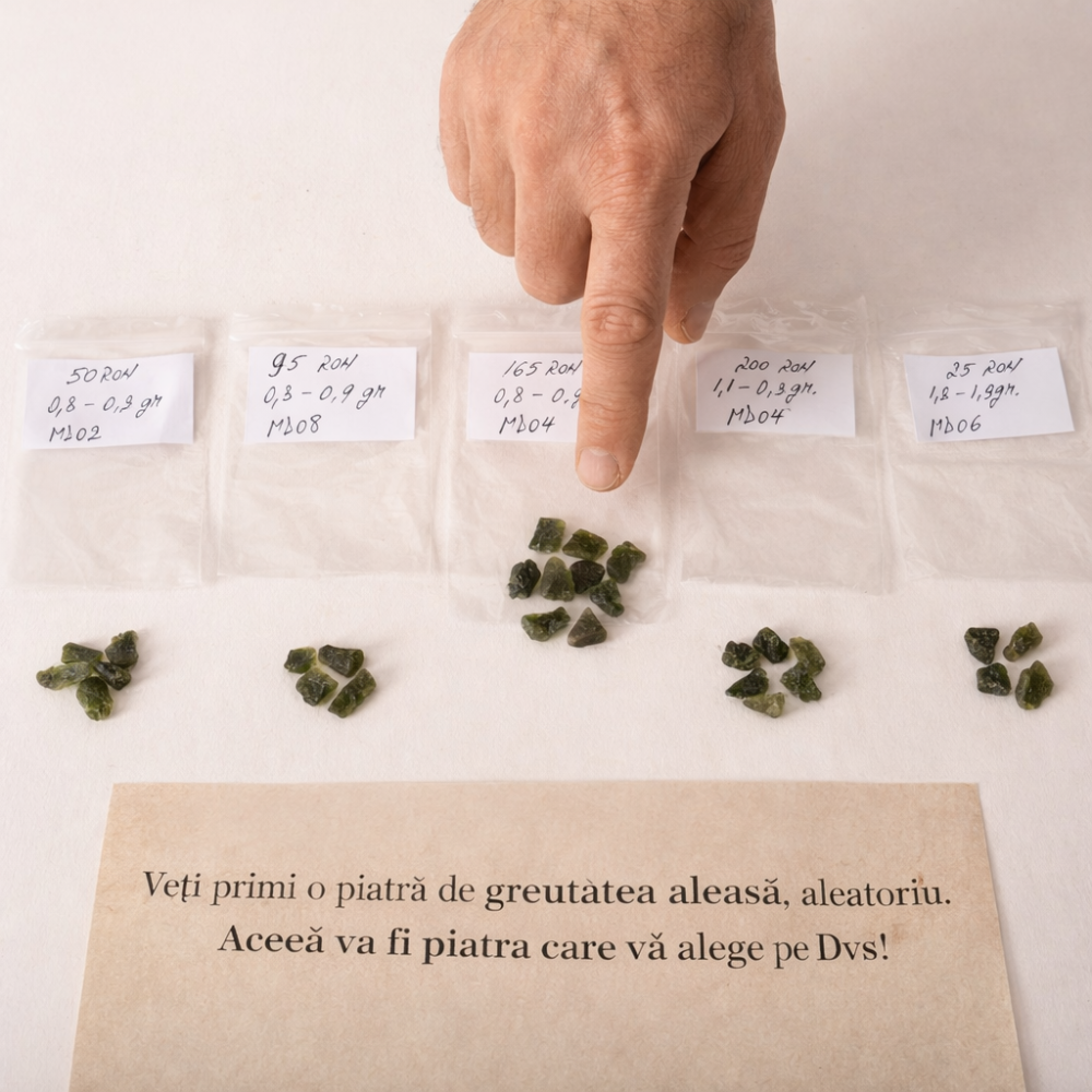 Moldavit natural brut din Cehia 1.1-1.2 grame – Piatra transformarii si protectiei spirituale [2]