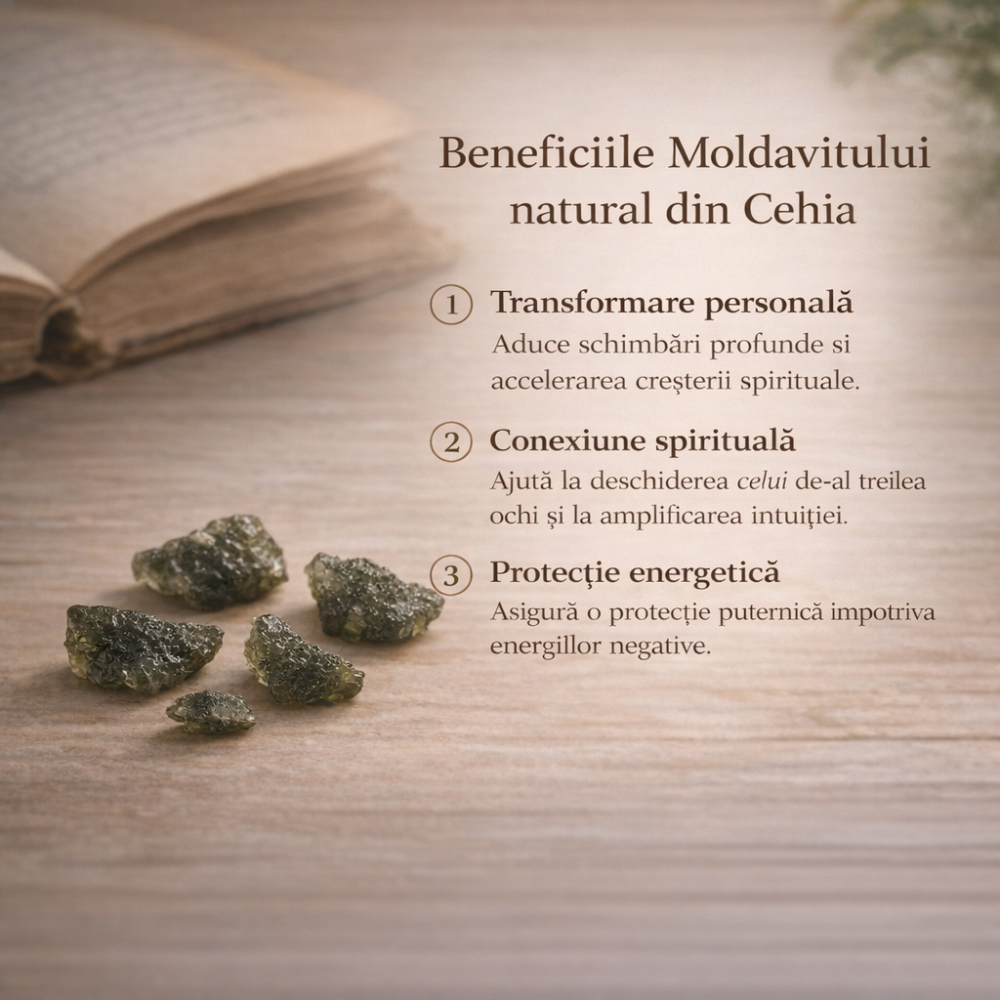 Moldavit natural brut din Cehia 1.1-1.2 grame – Piatra transformarii si protectiei spirituale [5]