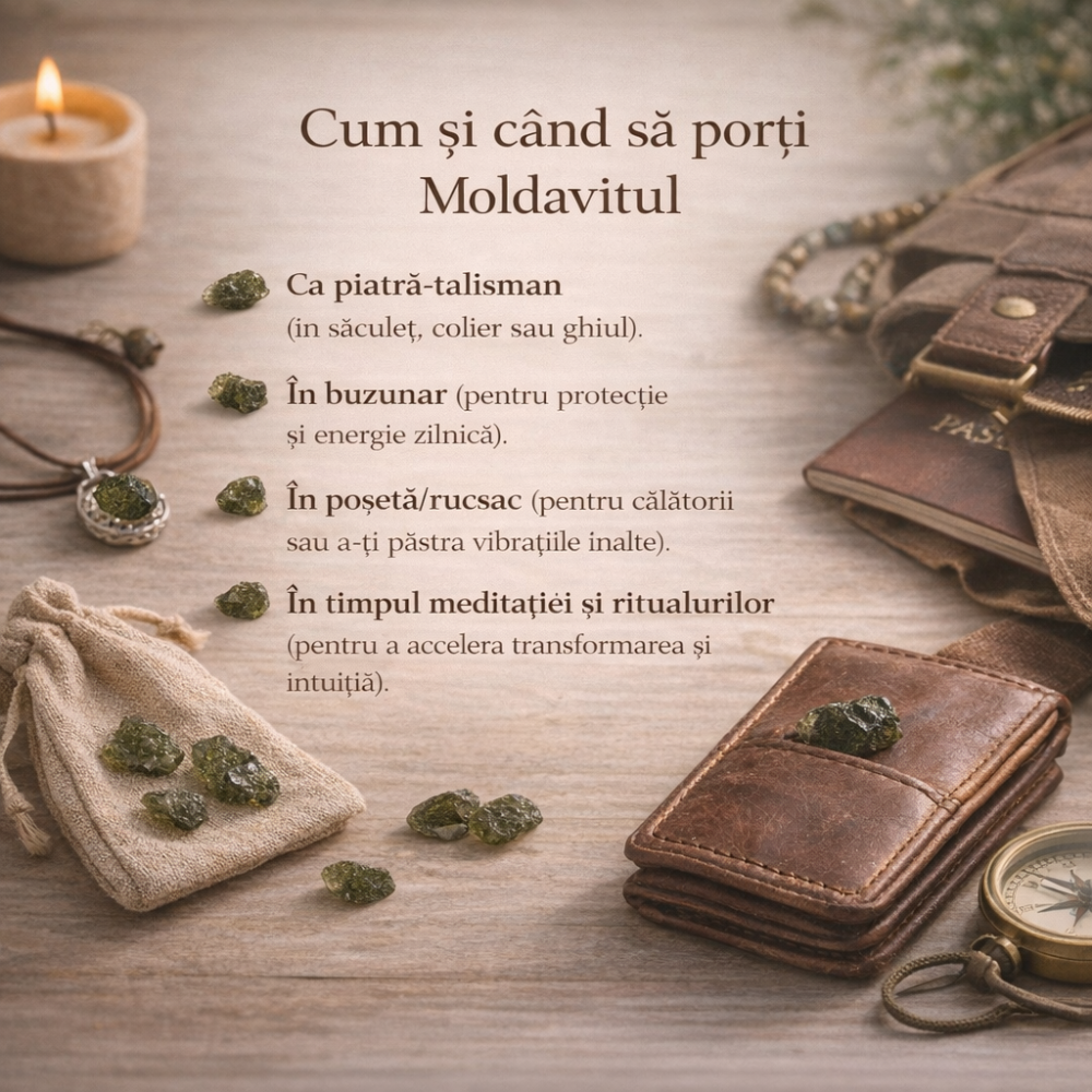Moldavit natural brut din Cehia 1.1-1.2 grame – Piatra transformarii si protectiei spirituale [6]