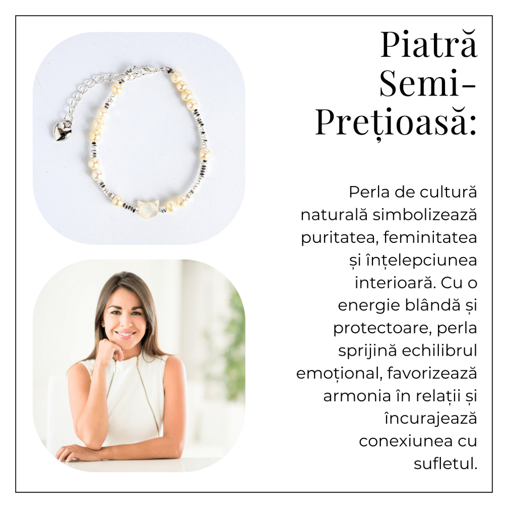 Feminina, fina si cu noroc – Bratara cu perle si pisicuta din scoica [6]