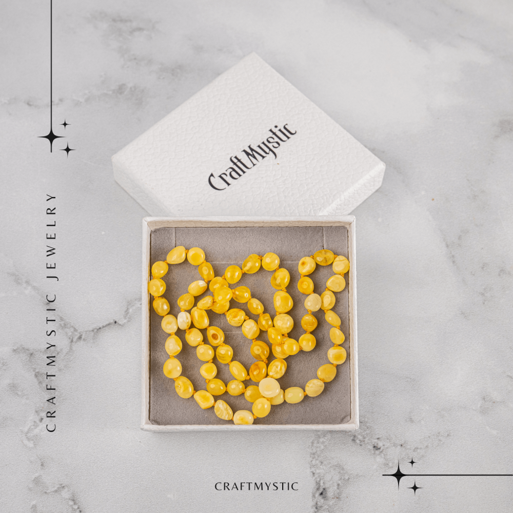 Colier Chihlimbar Galben Natural – Lumina Solara, Armonie si Eleganta Organica [7]