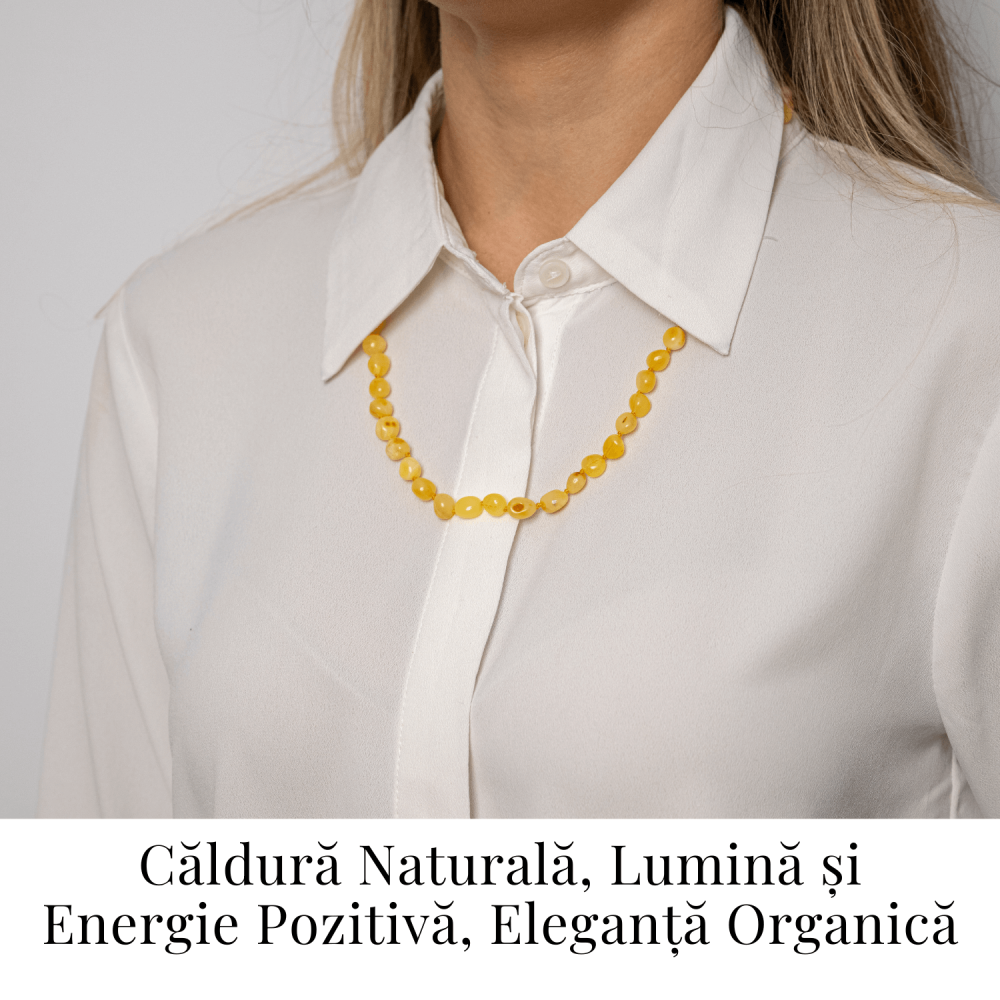 Colier Chihlimbar Galben Natural – Lumina Solara, Armonie si Eleganta Organica [2]