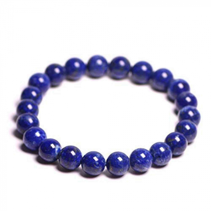 Bratara din pietre semipretioase 8mm Lapis Lazuli lucrata manual - Bratara stretch cu margele [4]