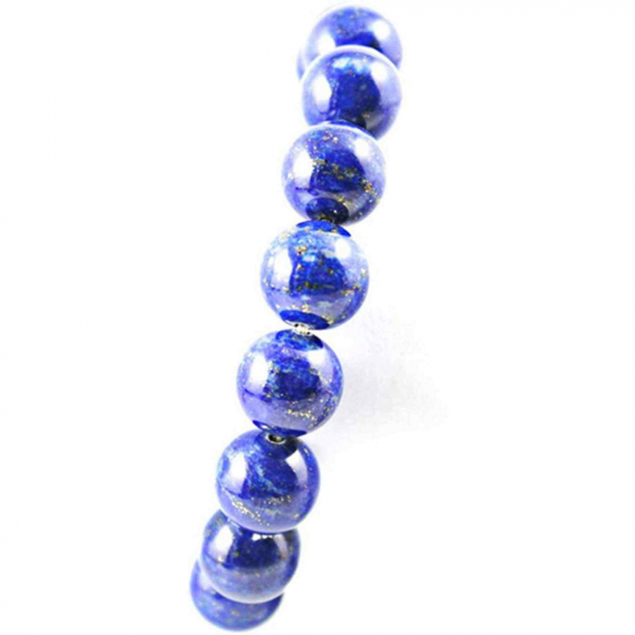 Bratara din pietre semipretioase 8mm Lapis Lazuli lucrata manual - Bratara stretch cu margele [7]
