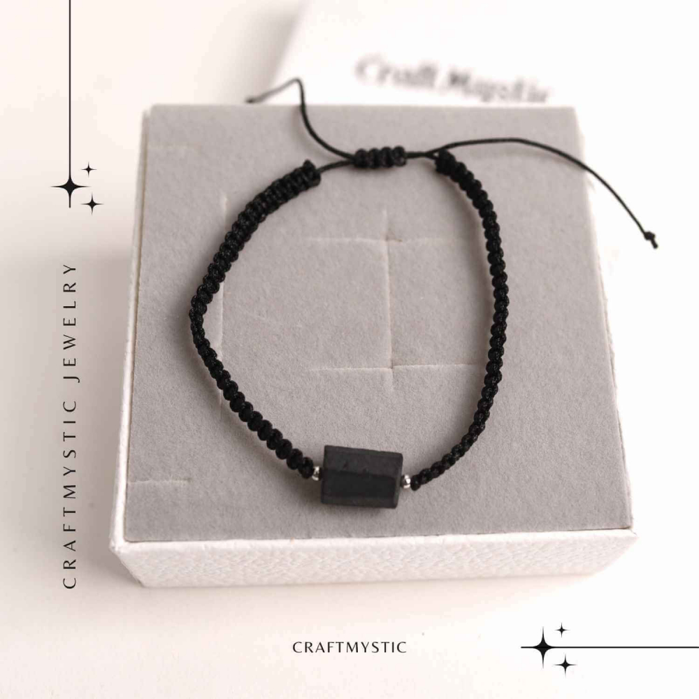 Bratara macrame cu turmalina neagra pentru protectie energetica [2]