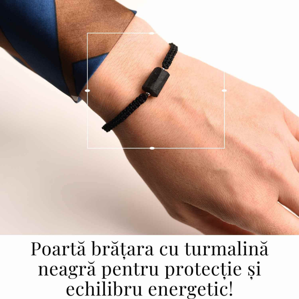 Bratara macrame cu turmalina neagra pentru protectie energetica [4]