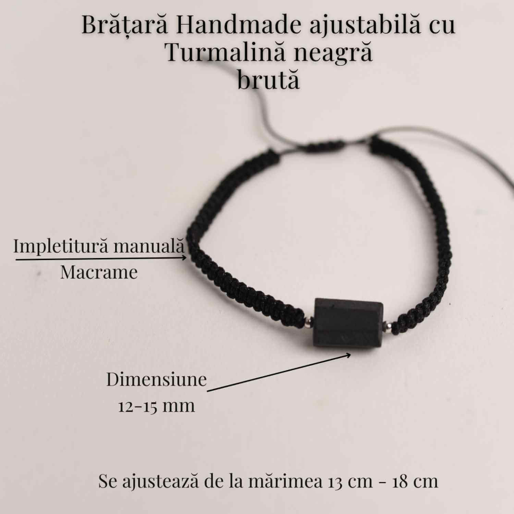 Bratara macrame cu turmalina neagra pentru protectie energetica [6]