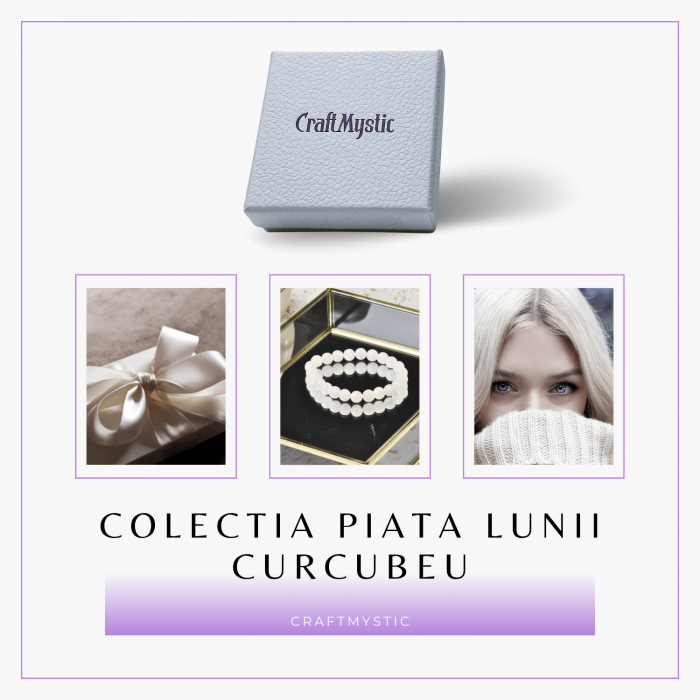 Bratara Elastica cu Margele 8mm din Piatra Lunii Curcubeu - Magie si Femininitate [5]