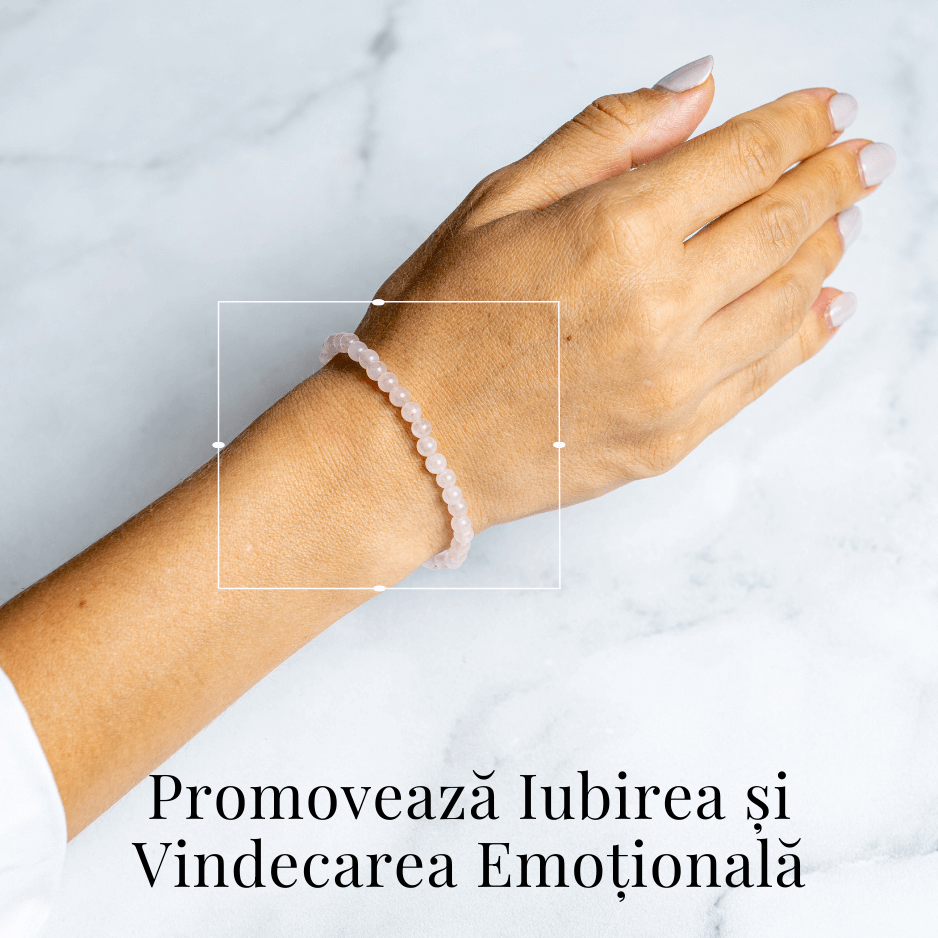 Bratara Elastica cu Margele de Cuart Roz 5mm – Iubire si Vindecare Emotionala [2]