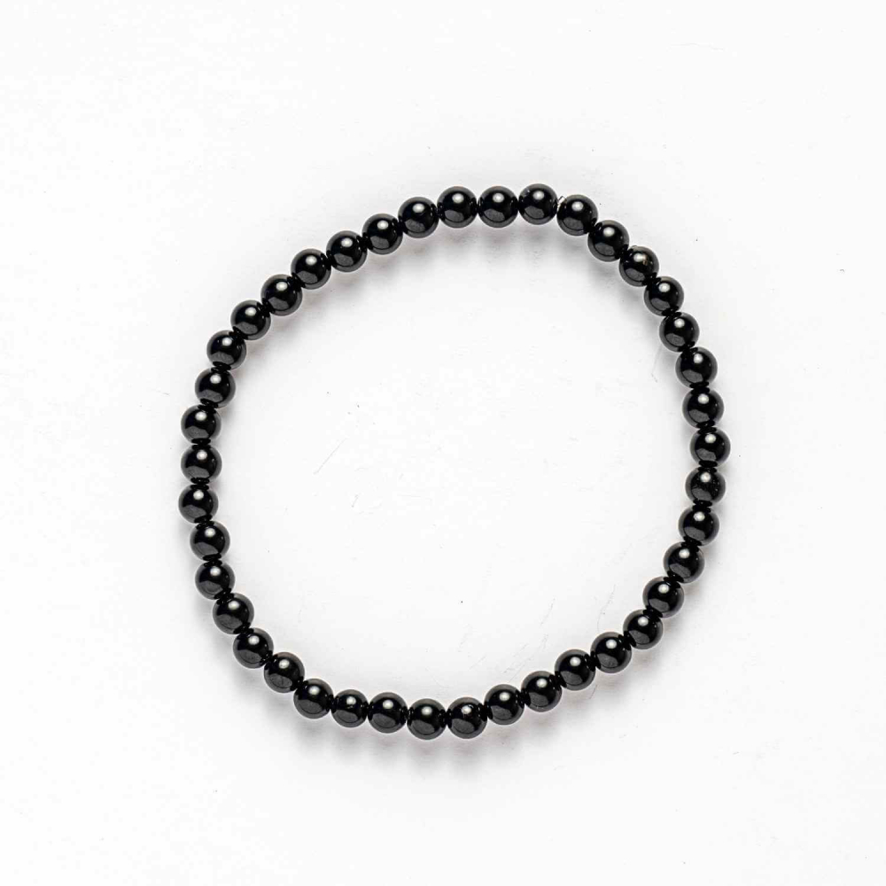 Bratara Elastica cu Margele 4mm din Turmalina Neagra – Protectie Energetica si impamantare [6]