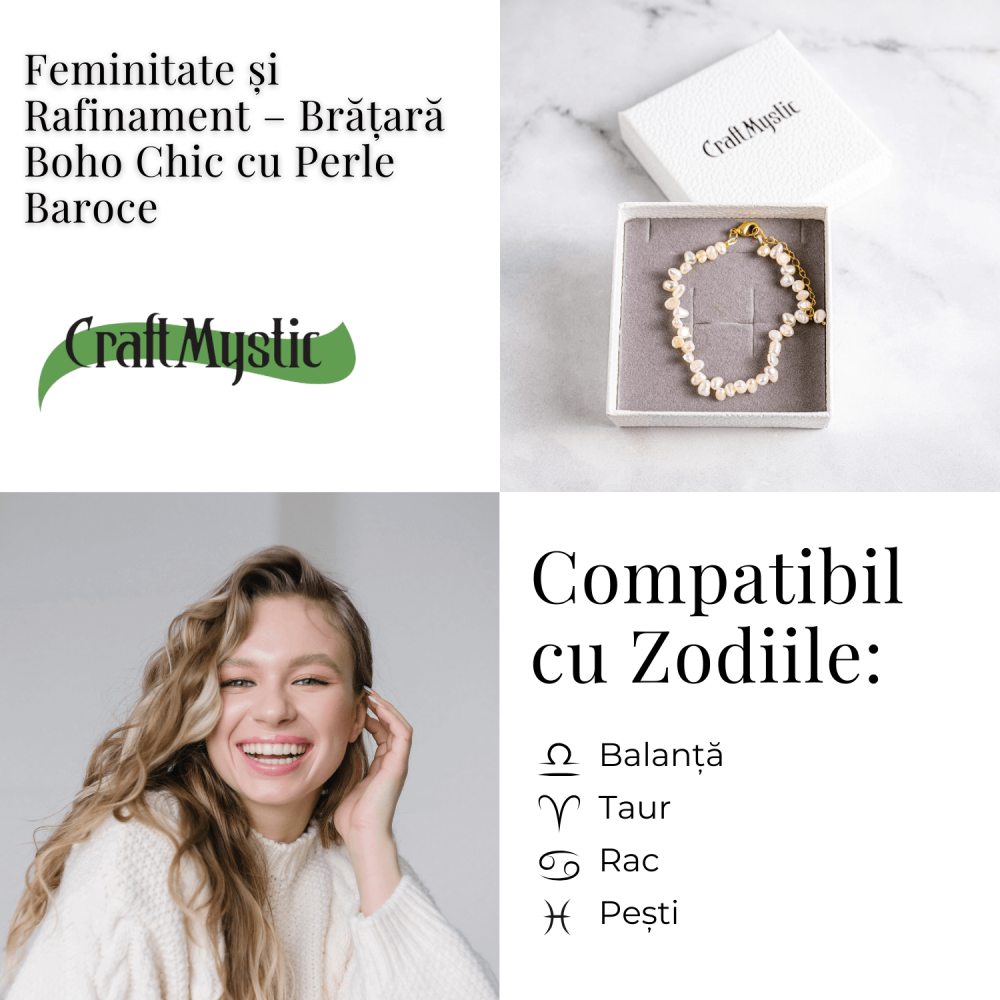 Bratara boho chic cu perle baroce – Feminitate si rafinament [5]