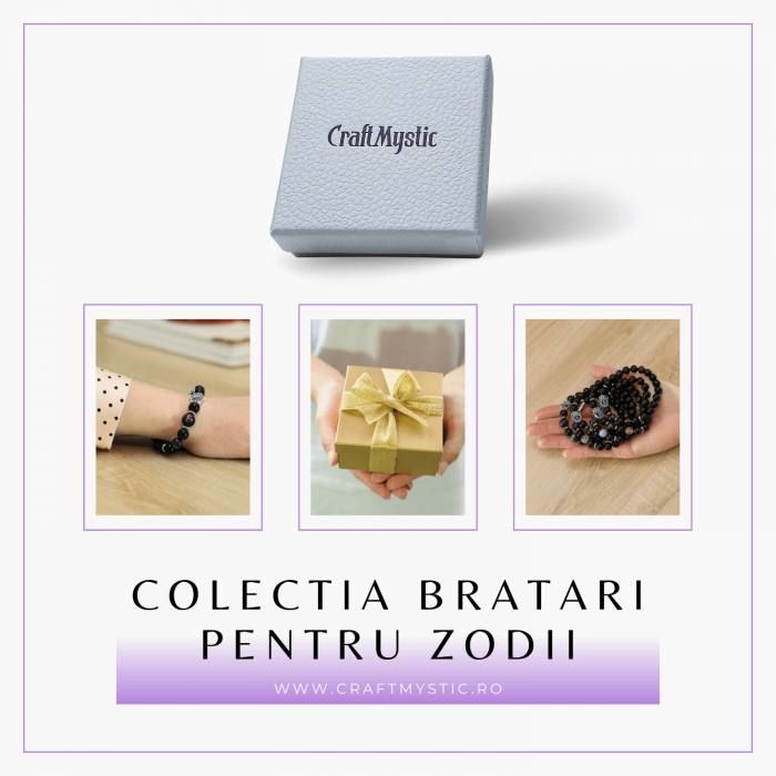  Bratara pentru Zodii cu Margele de Obsidian, Pandantiv Mana Fatimei si Ochiul "Rau" [59]