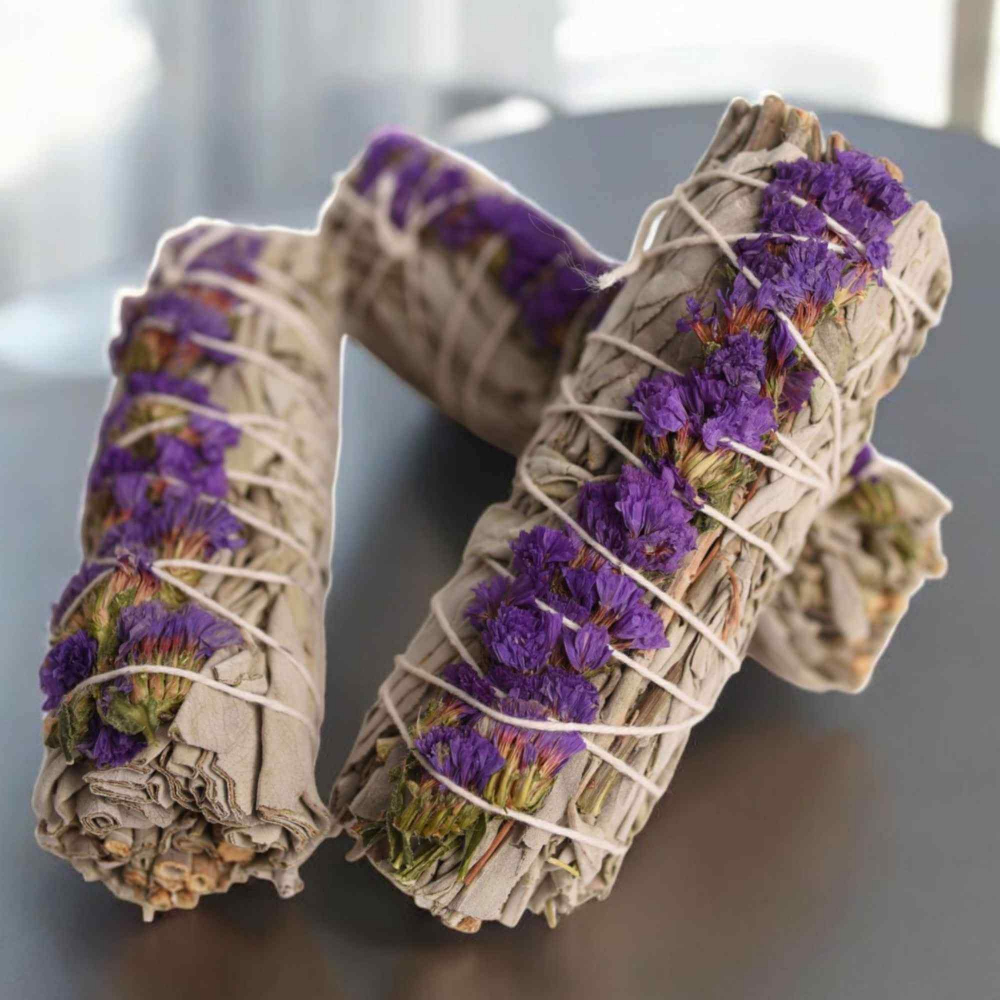 Buchet Salvie Alba California cu Grofite Mov / Sinuata - Echilibru si Claritate [6]