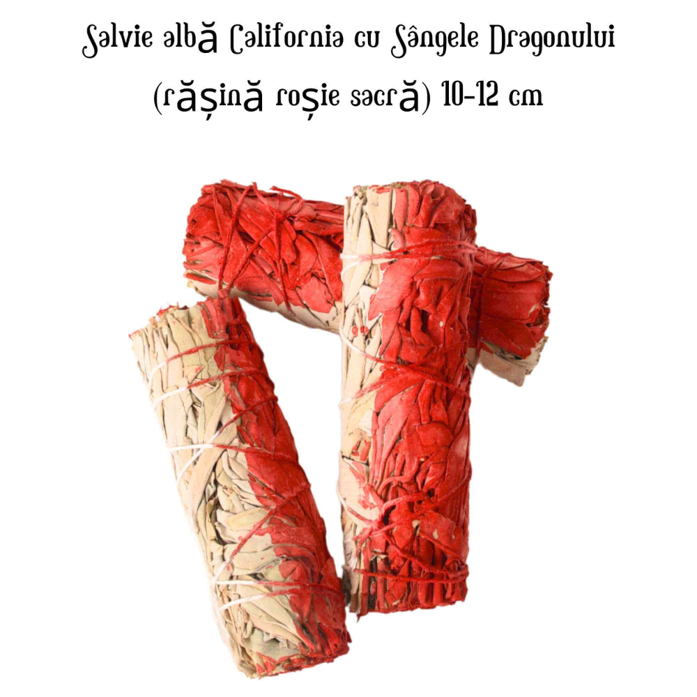 Salvie Alba cu Sangele Dragonului – Buchet Ritualic pentru Purificare si Protectie [4]