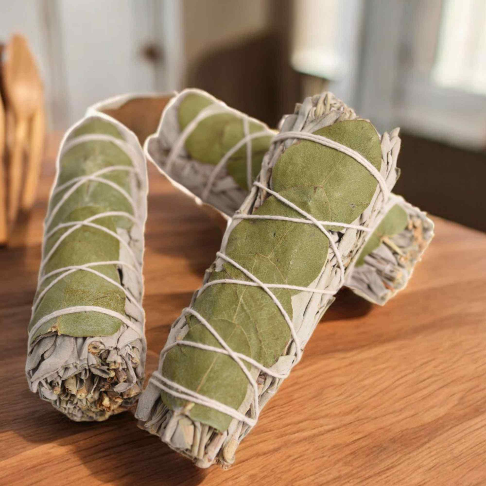 Buchet Salvie Alba California cu Frunze de Eucalipt - Purificare si Revitalizare [6]