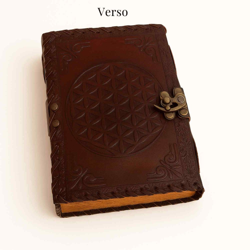 Calatorie interioara – Jurnal din piele naturala cu pietre 7 chakre si hartie de bumbac [6]