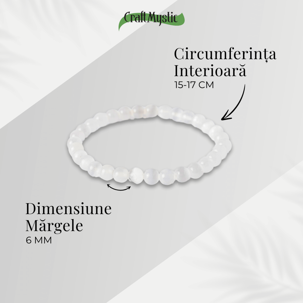 Purificare si Liniste – Bratara din Selenit Natural 6mm [4]