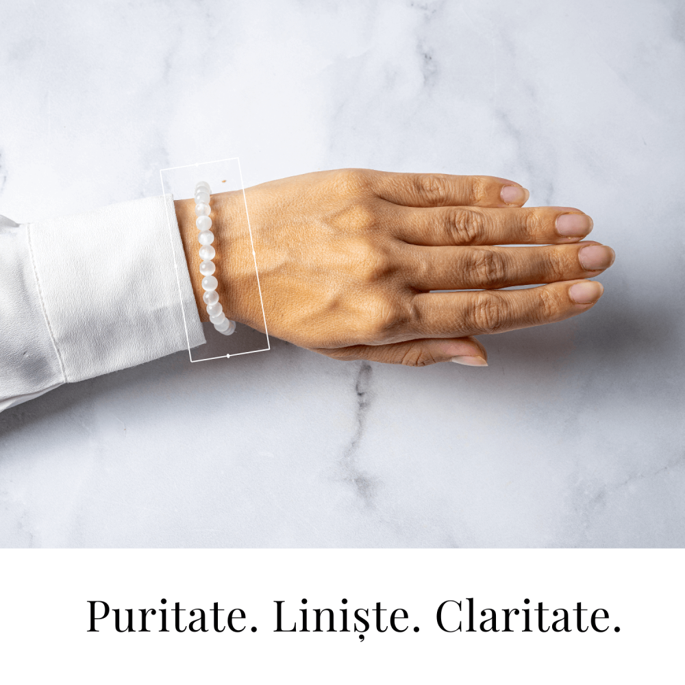 Purificare si Liniste – Bratara din Selenit Natural 6mm [2]