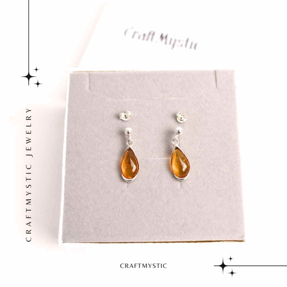 Cercei Argint 925 cu Chihlimbar - Eleganta si Protectie Naturala [6]