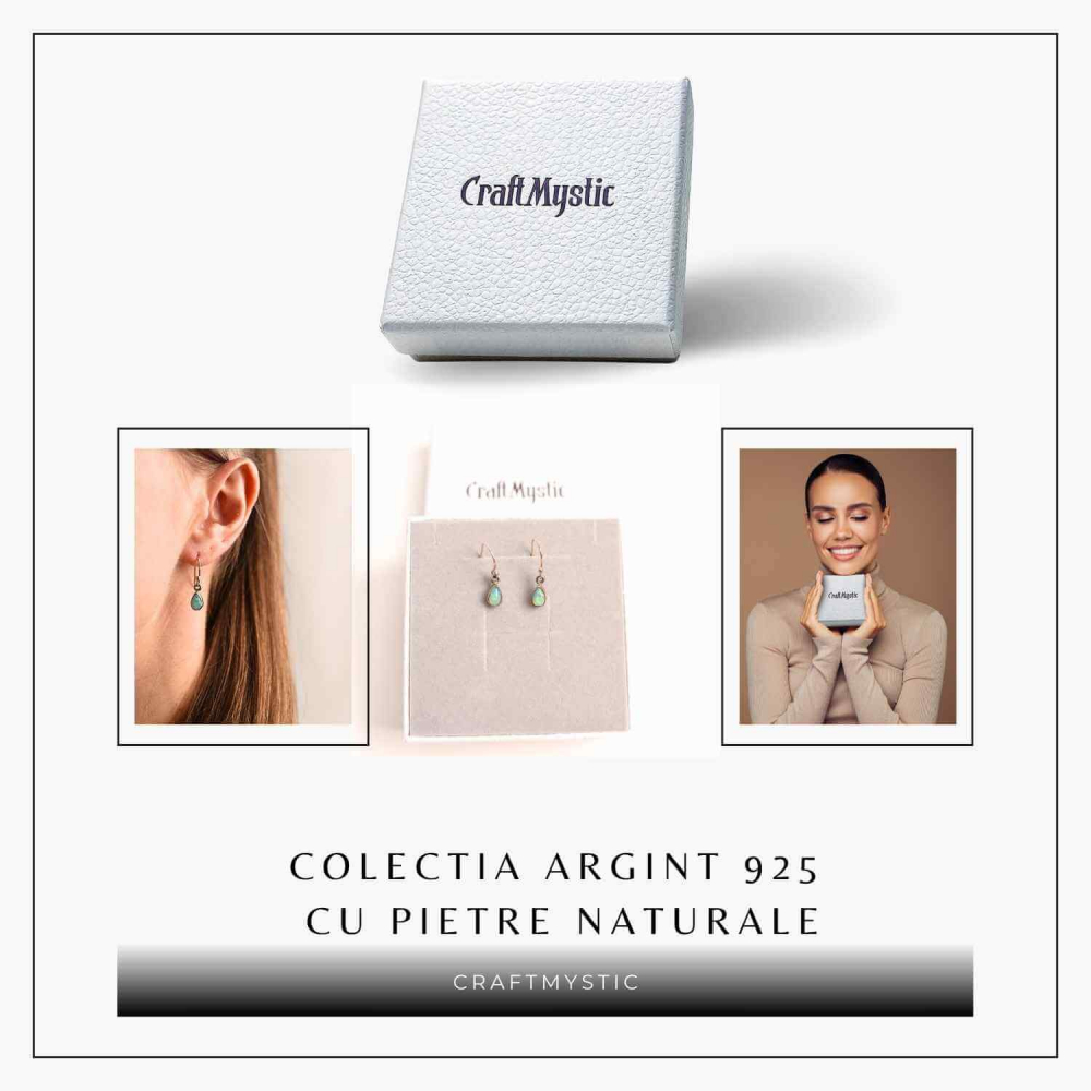 Cercei Argint 925 cu Opal Etiopian - Eleganta si Protectie Energetica [6]