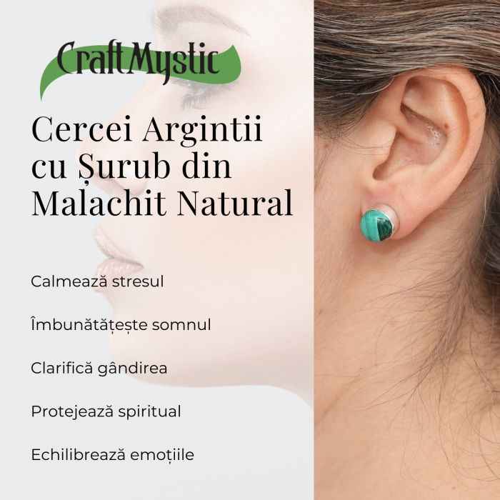 Cercei Argintii cu Citrin si Inchidere Clasica cu Surub [3]