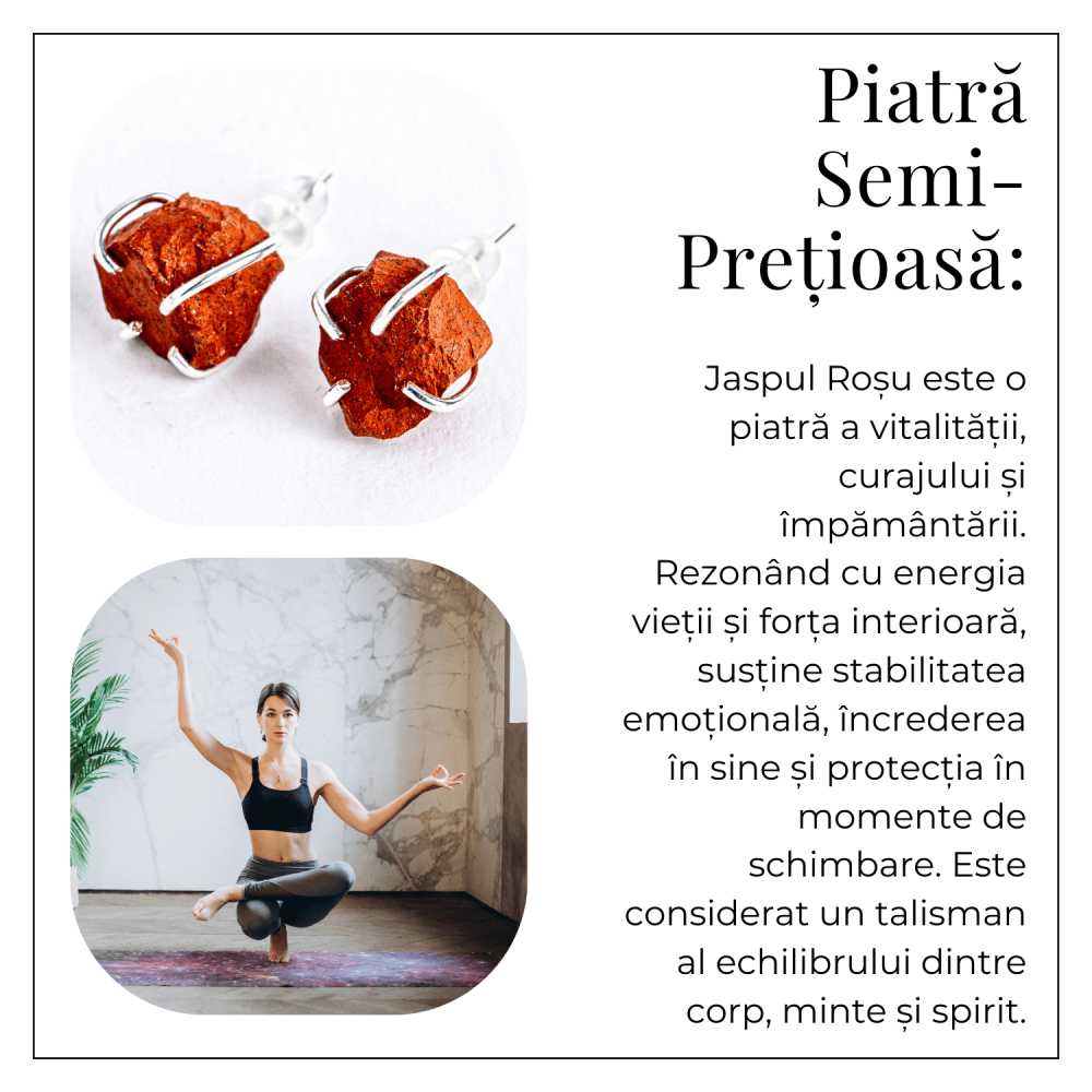 Talisman pentru impamantare si putere interioara – Cercei cu Jasp Rosu [4]