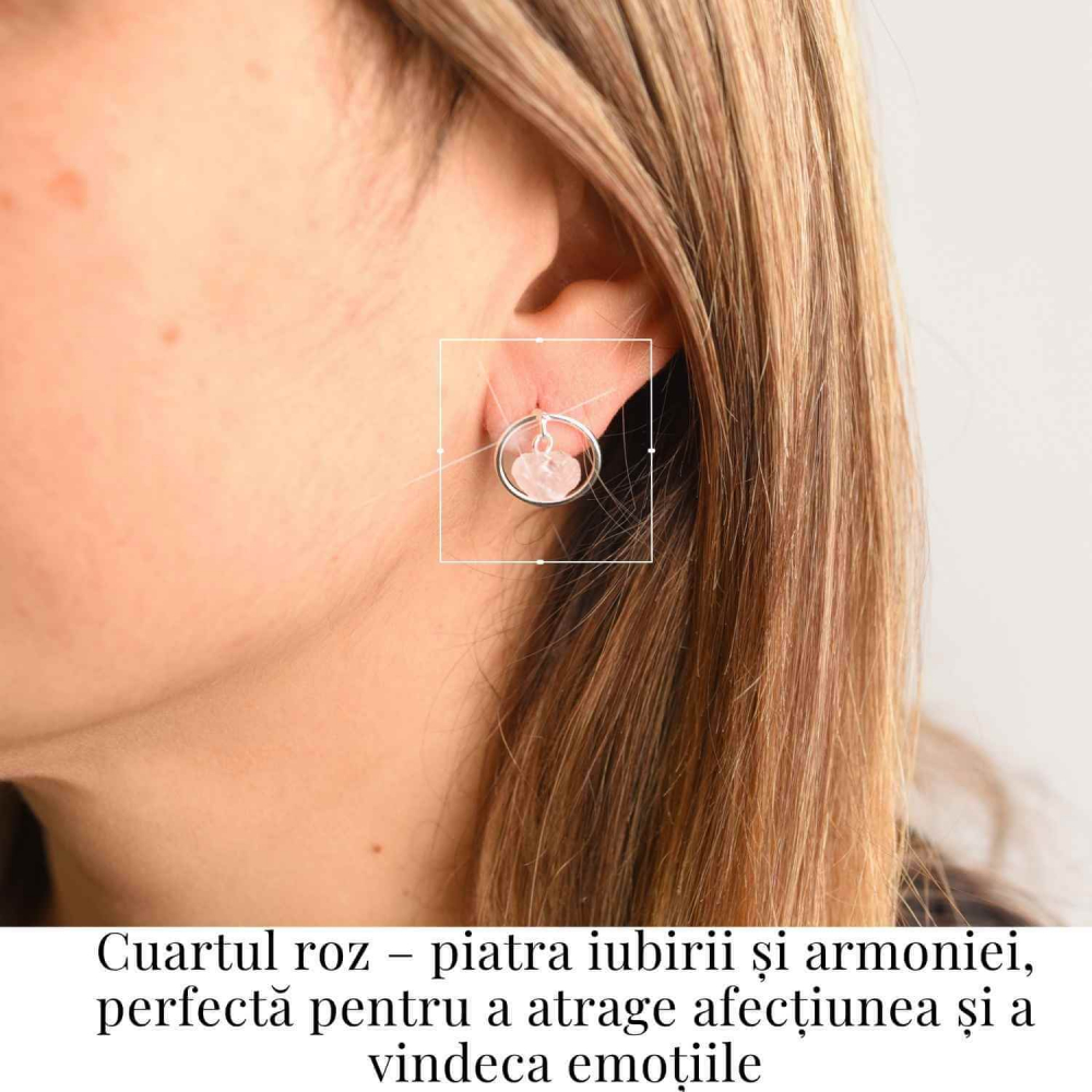 Cercei cu Cuart Roz – Iubire si Vindecare Emoționala [2]