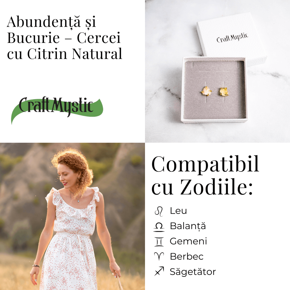 Cercei pentru Abundenta si Bucurie – Citrin Natural [5]