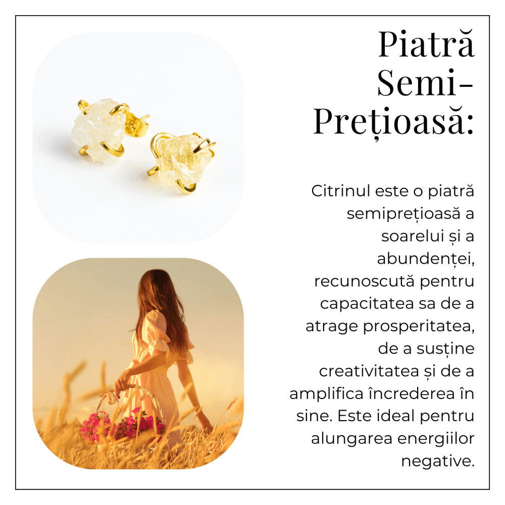 Cercei pentru Abundenta si Bucurie – Citrin Natural [6]