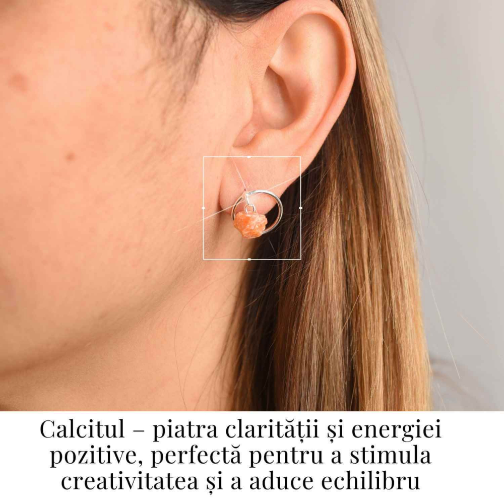 Cercei cu Calcit Brut – Energie Pozitiva si Echilibru [2]