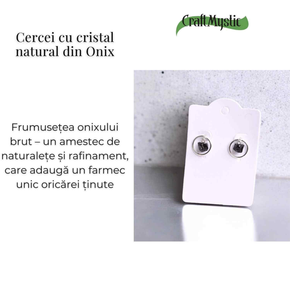 Cercei cu Onix Brut Sferic – Protectie si Eleganta Naturala [3]