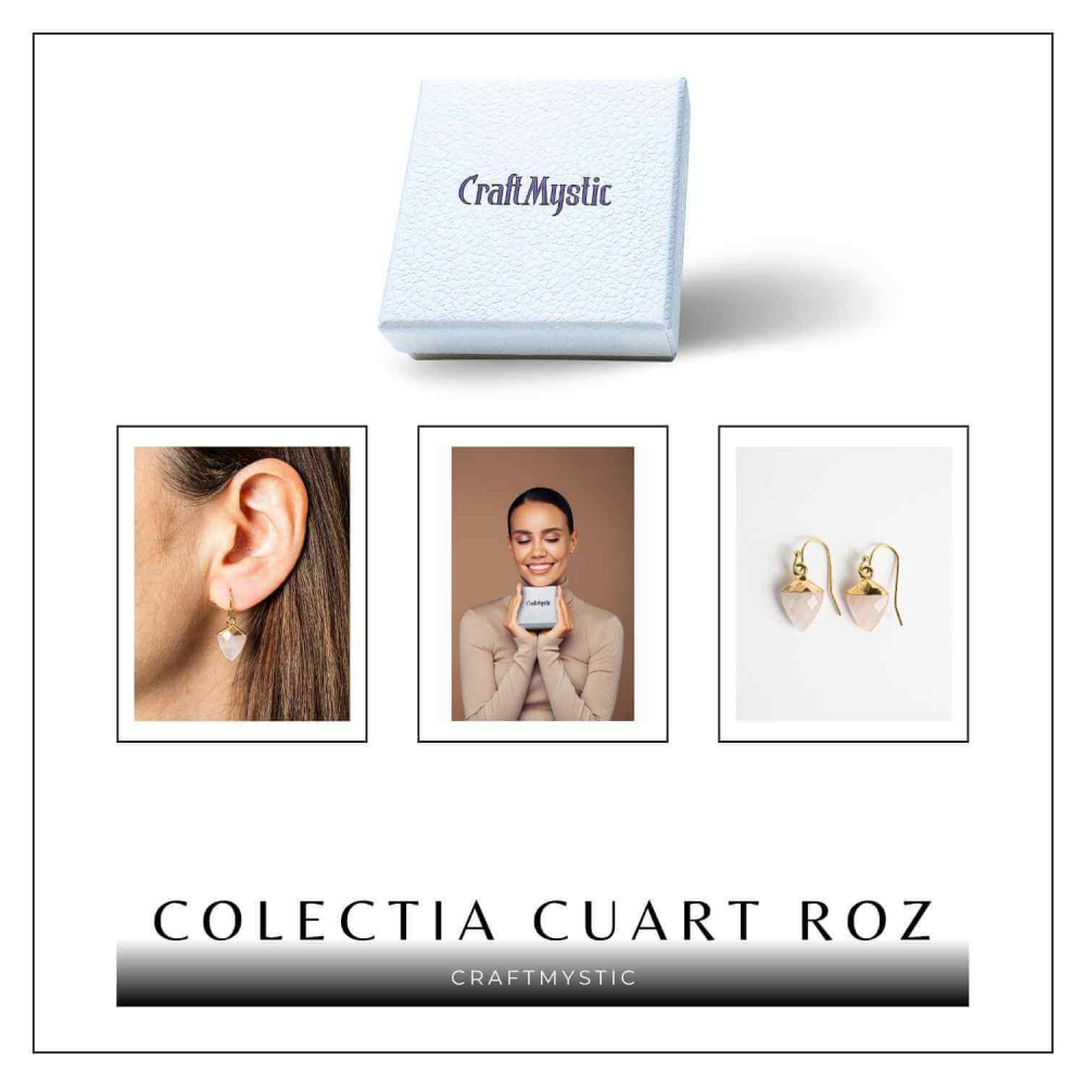 Cercei din Cuart Roz Natural Fatetat - Iubire Si Armonie [3]