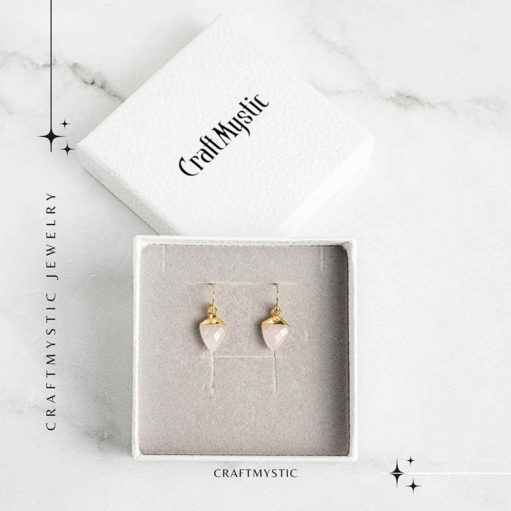 Cercei din Cuart Roz Natural Fatetat - Iubire Si Armonie [2]