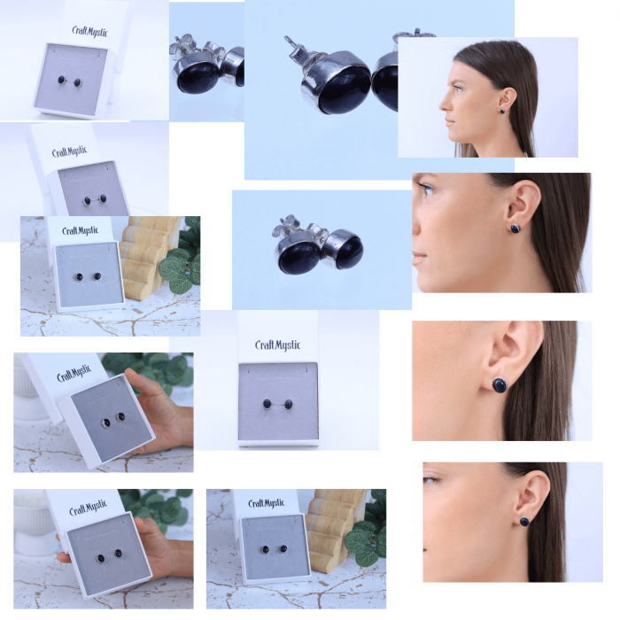 Cercei Eleganti cu Ametist Natural inchidere pe surub, pentru calm si echilibru [7]