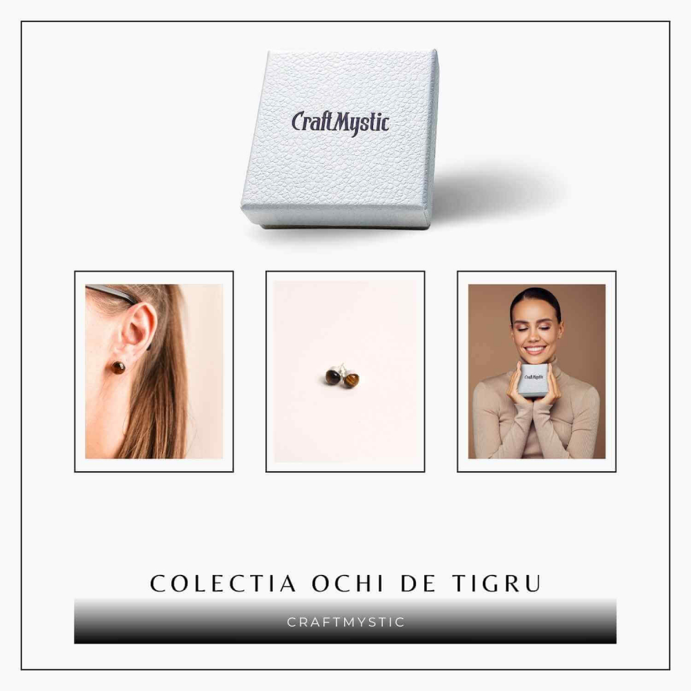 Cercei Eleganti cu Ochi de Tigru Natural - Protectie si incredere [6]