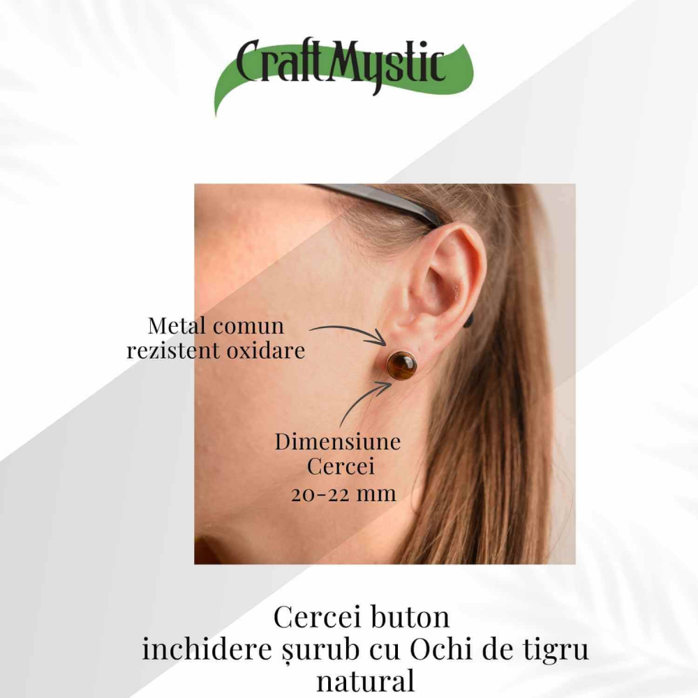 Cercei Eleganti cu Ochi de Tigru Natural - Protectie si incredere [3]